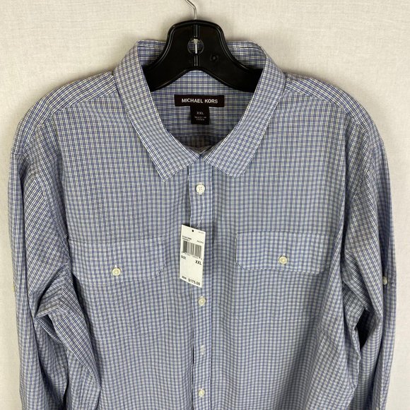 MICHAEL KORS Plaid Dress Shirt NWT - Picture 7 of 7